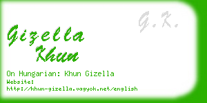 gizella khun business card